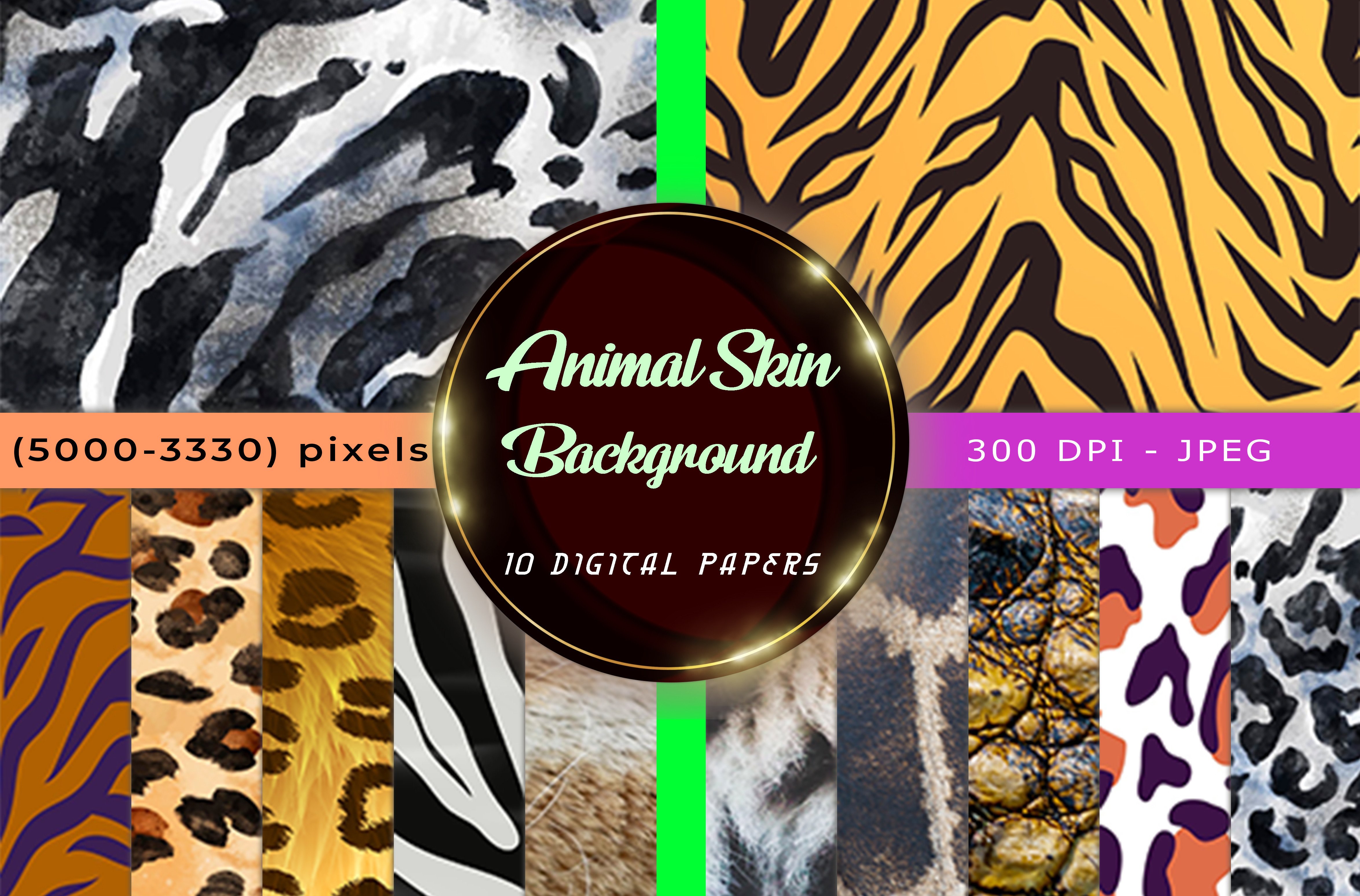 Animal Skin Digital Paper Textures Graphic by Design Store · Creative ...