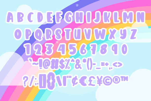 Bright Rainbow Font - Preview 3