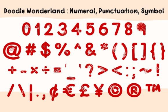 Doodle Wonderland Font PNG with transparent background - Preview 4
