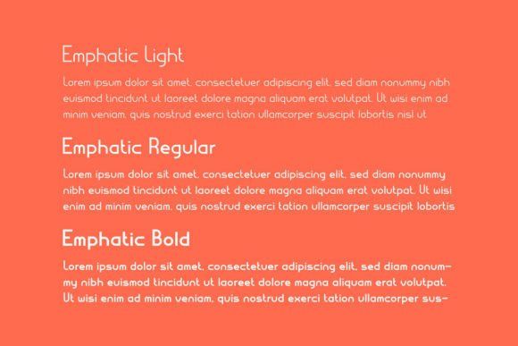 Emphatic Font - Preview 1