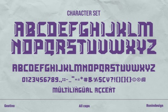 Gastino Font PNG with transparent background - Preview 3