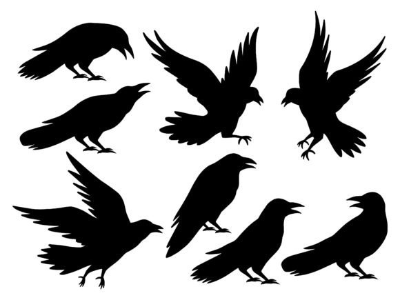 Halloween Crow Silhouette