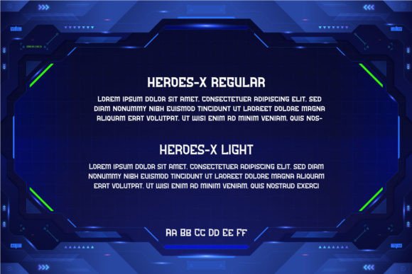Heroes-x Font PNG with transparent background - Preview 1