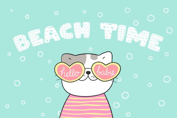 Luna Cute Font PNG with transparent background - Preview 1