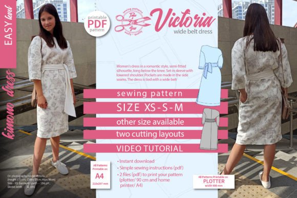Semi-Fitted Dress Pattern Victoria