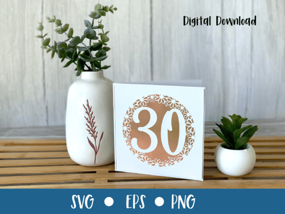 30th Birthday Card SVG