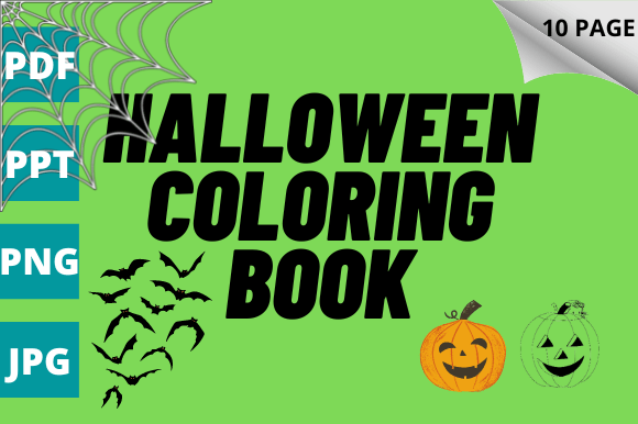 Halloween Coloring Book Graphic by Morchidi · Creative Fabrica