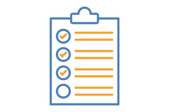 List Blue & Orange Line Icon Gráfico Iconos Por Maan Icons