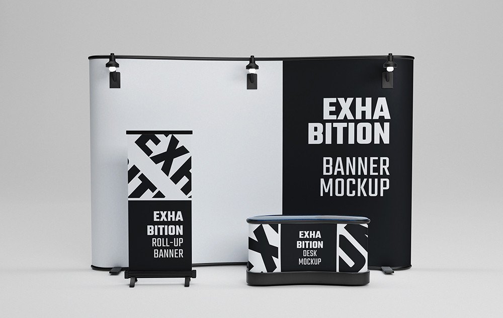 PSD Exhibition Stand Mockup Graphic by sujhonsharma · Creative Fabrica