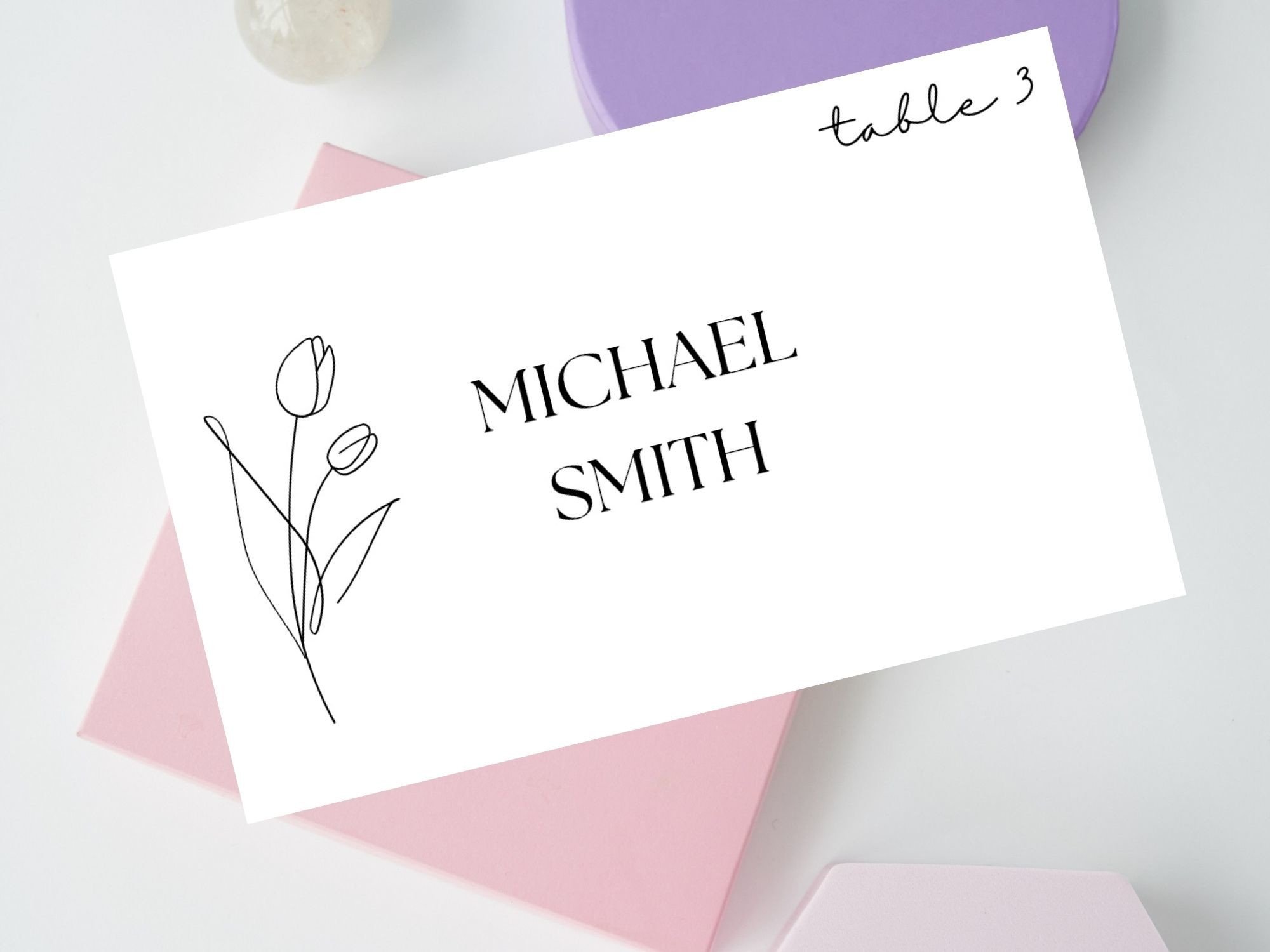 Table place card template, Seating card