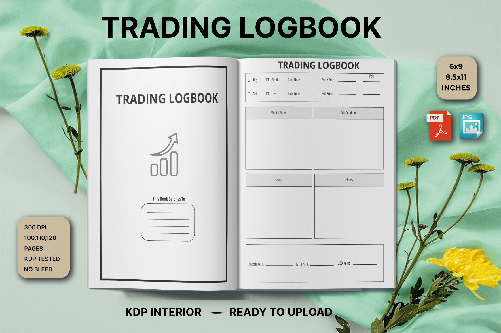 Trading Logbook for KDP Interior, Graphic by Shumaya · Creative Fabrica