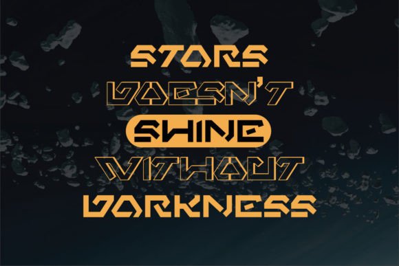 Flying Stone Font PNG with transparent background - Preview 4