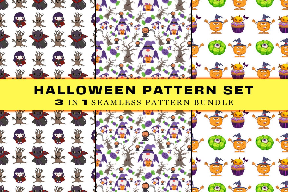 Happy Halloween Seamless Pattern Graphic by Design BLOOM · Creative Fabrica