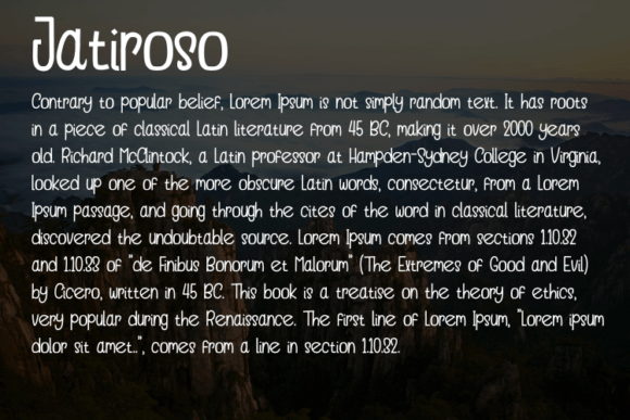Jatiroso Font PNG with transparent background - Preview 2