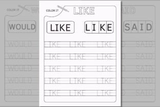 Kindergarten Sight Word Worksheets Graphic by vectometic · Creative Fabrica