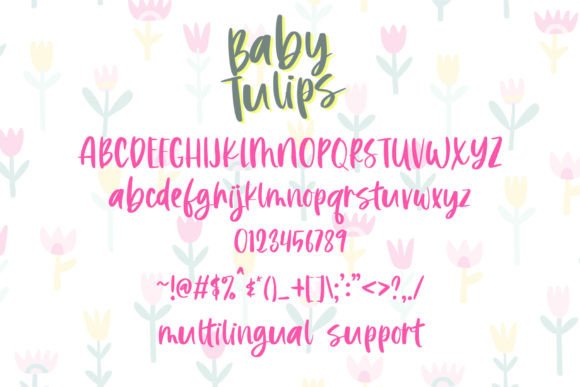 Baby Tulips Font - Preview 3