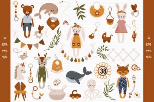 Boho Baby Shower Set Graphic by owlasyashop · Creative Fabrica