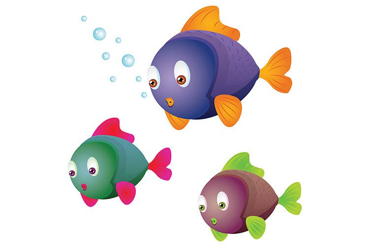 Colorful Fishes in Aquarium Graphic by AnnArtshock · Creative Fabrica