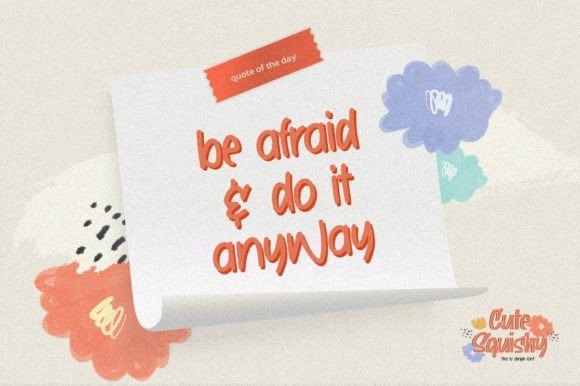 Cute Squishy Font PNG with transparent background - Preview 3