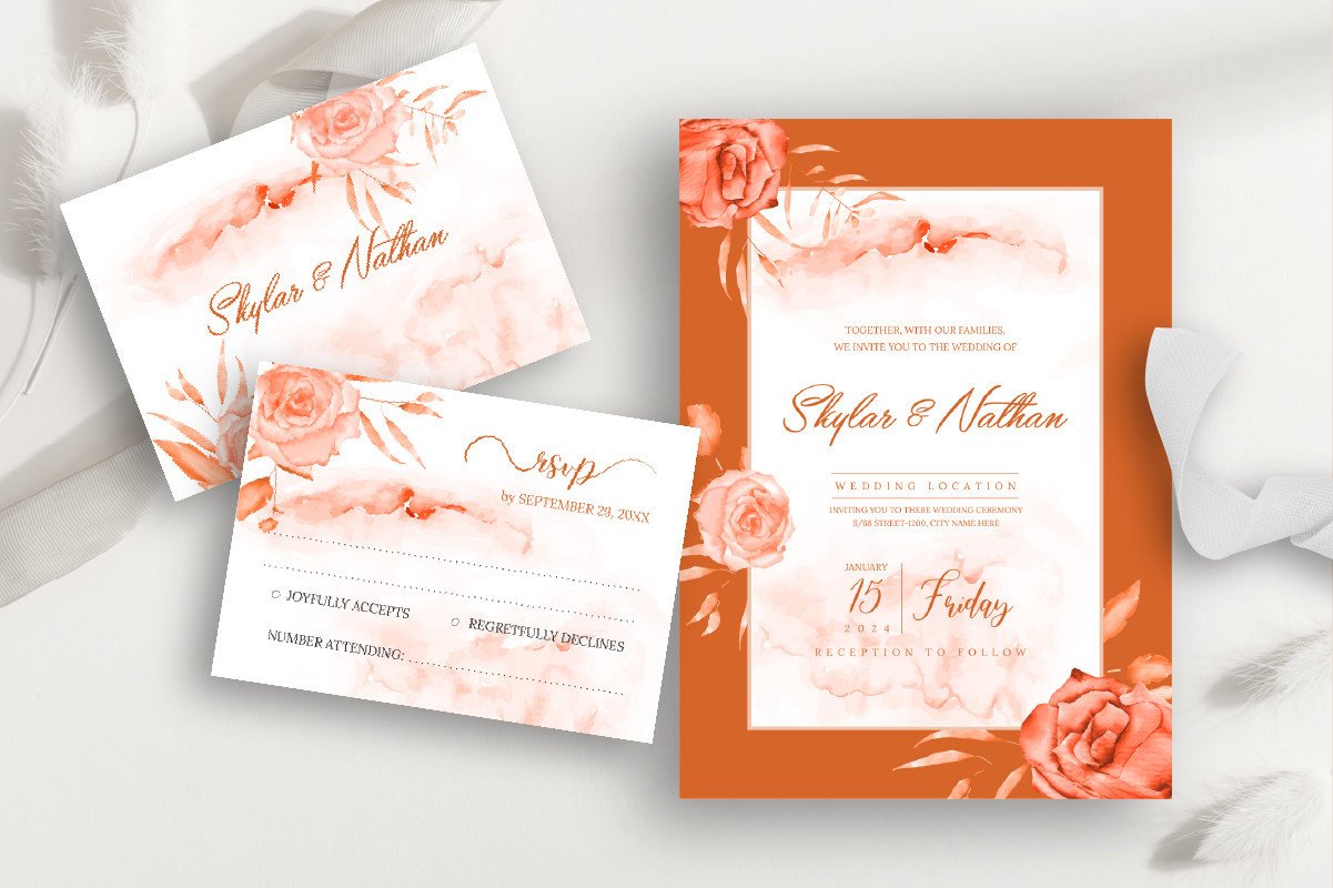Floral Watercolor Wedding Templates