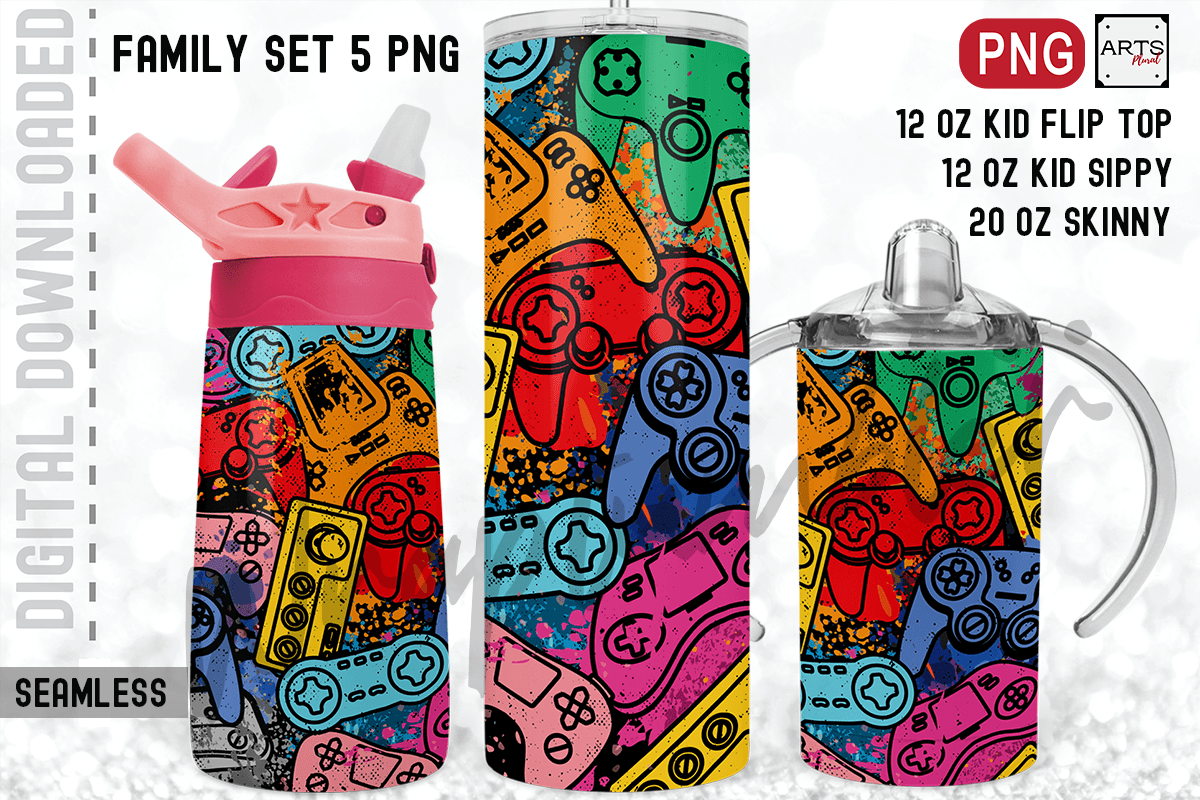 Gamer Girl Tumbler 12oz Sublimation Sets Graphic by ARTsPlural ...