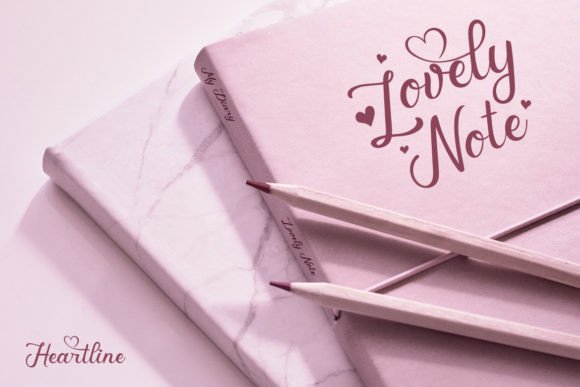 Heartline Font PNG with transparent background - Preview 6