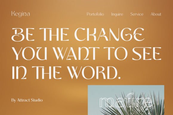 Kegina Font PNG with transparent background - Preview 1