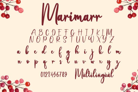 Marimarr Font PNG with transparent background - Preview 1