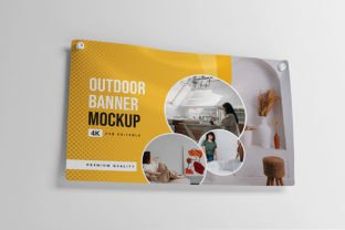 PSD Textile Banner Mockup Graphic by sujhonsharma · Creative Fabrica