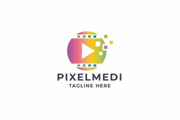 Pixel Media Logo Graphic by 10point5star · Creative Fabrica