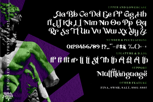 Raich Artifex Font PNG with transparent background - Preview 4