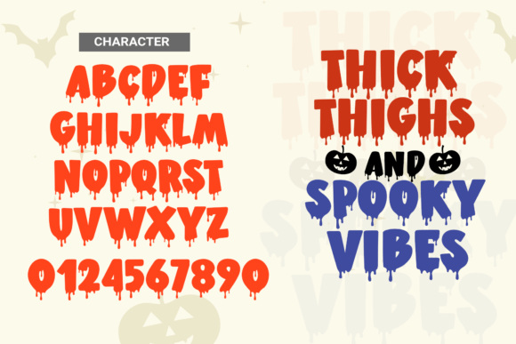 Scary Drips Font PNG with transparent background - Preview 2