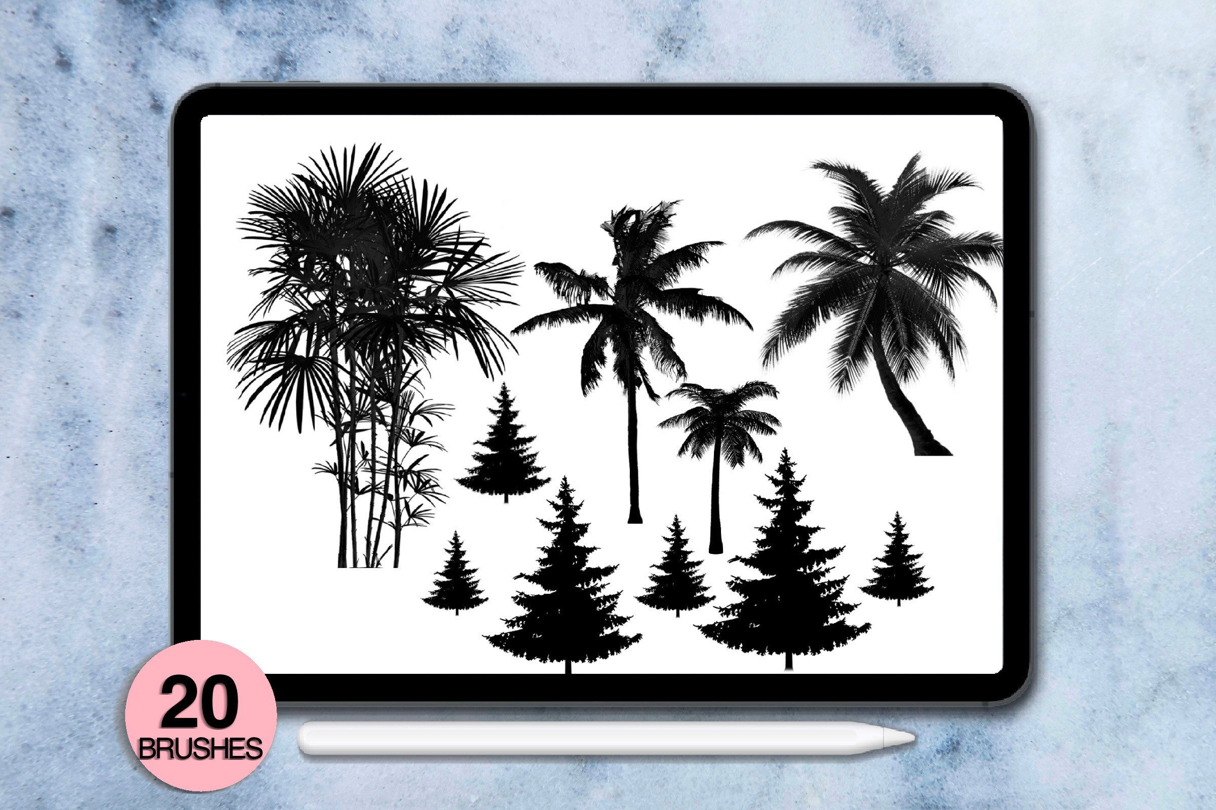 20 Procreate Tree Stamps - photo 3