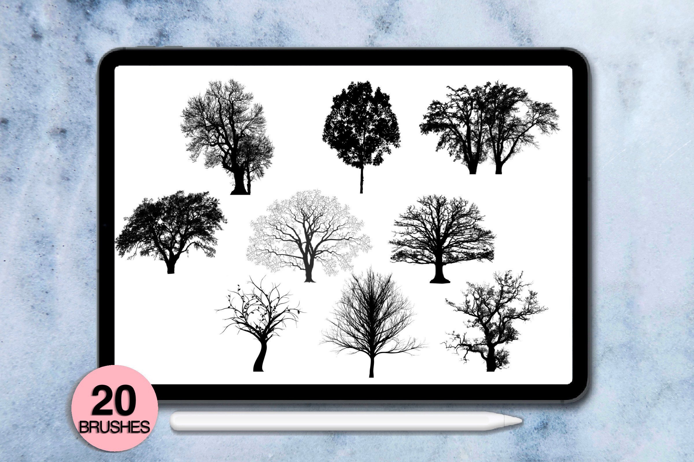 20 Procreate Tree Stamps - photo 4