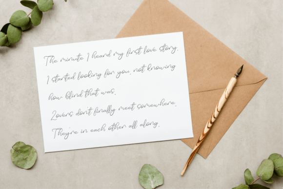 Basic Romantic Font PNG with transparent background - Preview 1