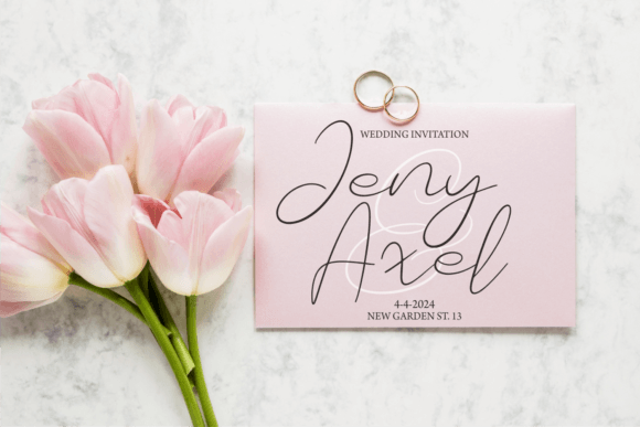 Basic Romantic Font PNG with transparent background - Preview 6