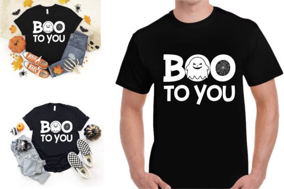 Boo to You Halloween Sublimation Tshirt Graphic T-shirt Designs By Design Lever