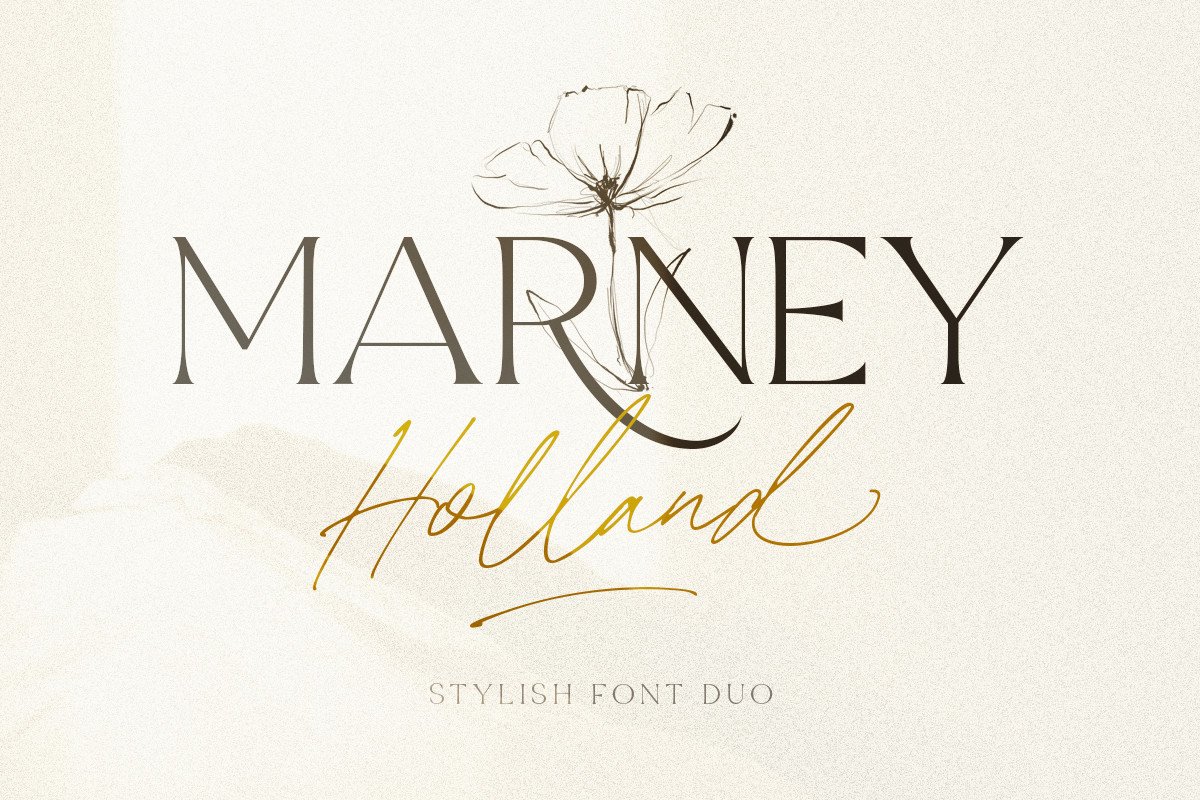 Marney Holland preview: elegant handwritten script