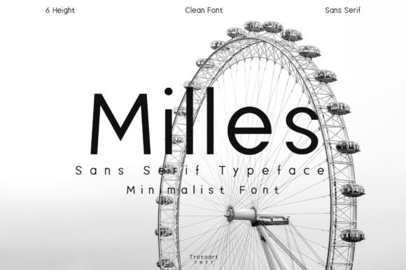 Milles Sans Serif Font By Trotoart Design