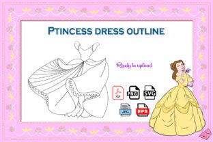 Princess dress outline