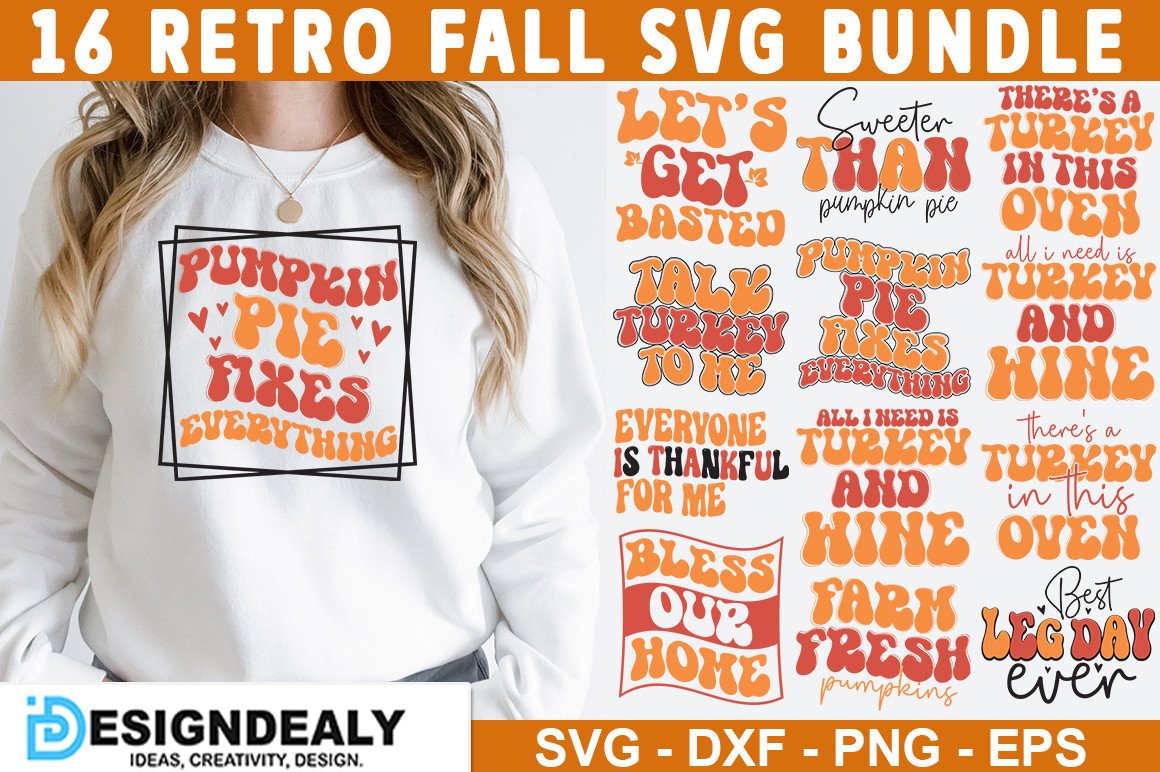 Retro Fall SVG Bundle Graphic by Buysvgbundles · Creative Fabrica