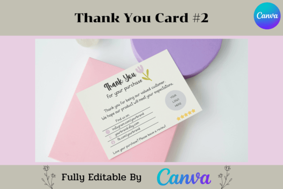 Thank You Card, Canva Template