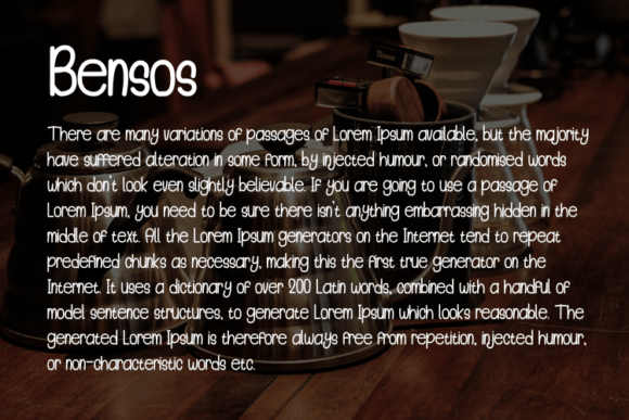 Bensos Font - Preview 2