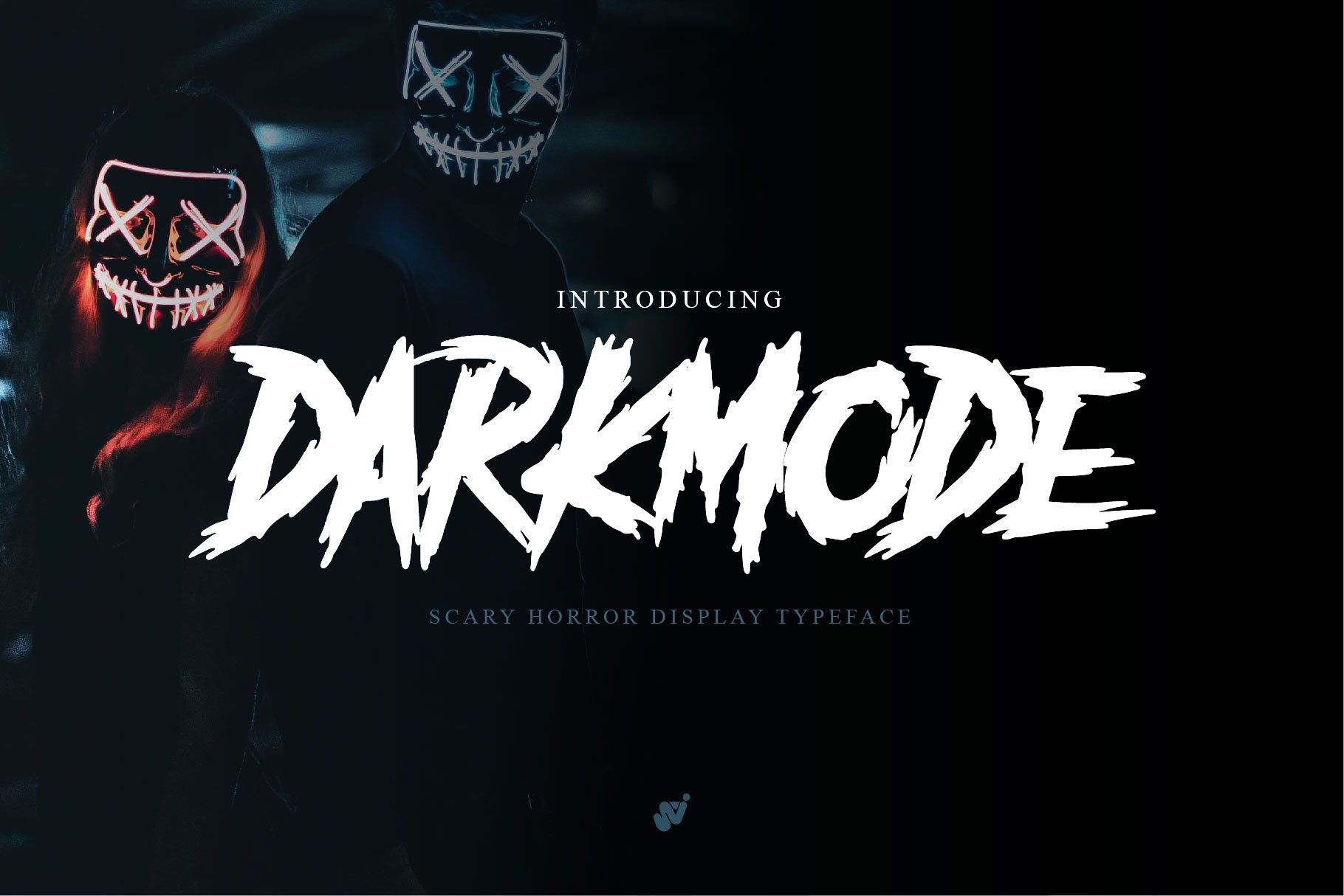 Darkmode preview: hand-drawn brush horror gothic typeface