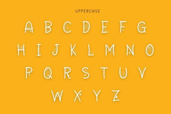 Halloween Cob Web Font PNG with transparent background - Preview 1