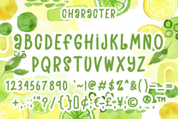 Lemon Vibes Font PNG with transparent background - Preview 2