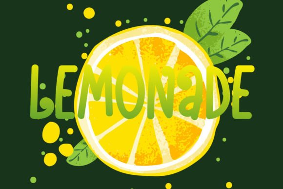 Lemon Vibes Font PNG with transparent background - Preview 3