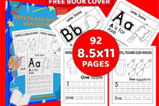 Letter & Number Tracing Book with Cover Graphic by Simran Store ...