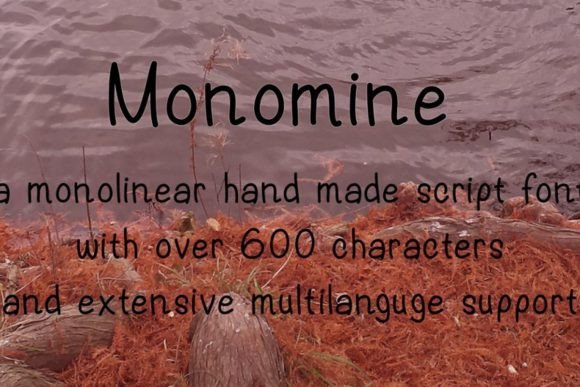 Monomine Font PNG with transparent background - Preview 1