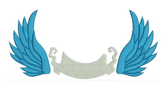Name Tag with Blue Wings